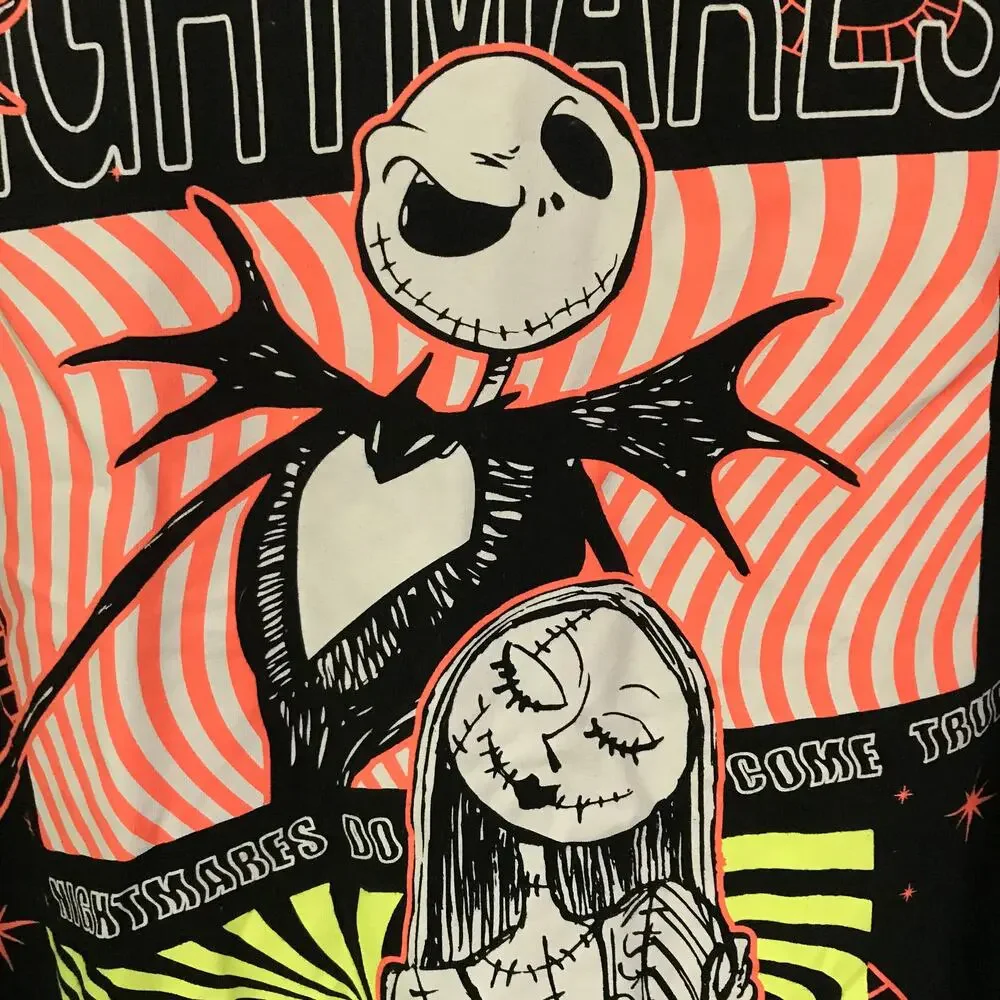 Halloween Tim Burton Disney Tee Shirt Unisex XXL Tim Burton Nightmare Size 20